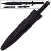 Ninja Sword & Throwing Knives Set Night Ops Covert w Sheath