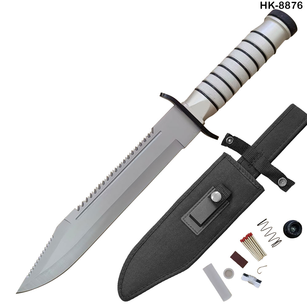 Tactical Camping Bowie Survival Knife w/ Sheath