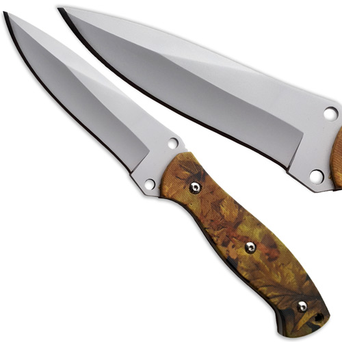 Guerrilla Survival Knife AUS-8 Full Tang Realtree Camo Pattern G