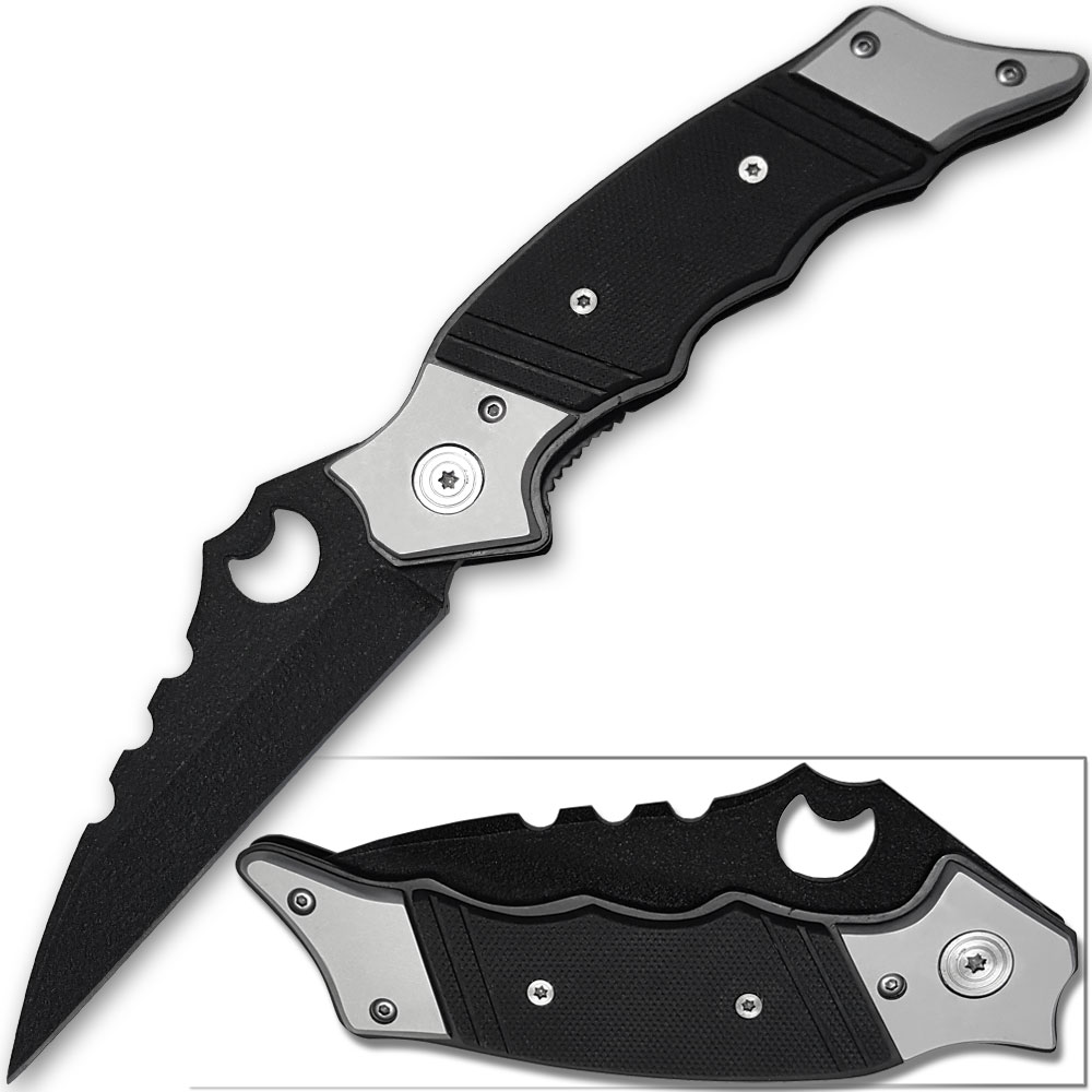 Night Prowler Wharncliffe Blade Folding Knife w G10 Handle Grip