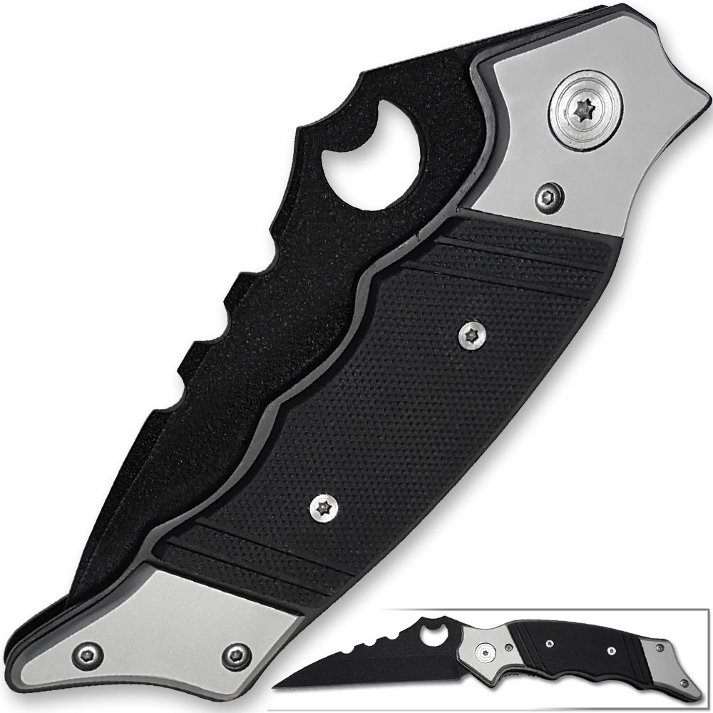 Night Prowler Wharncliffe Blade Folding Knife w G10 Handle Grip