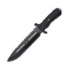 Ultimate Extractor SAWBACK Bowie Survival Knife w GLASS BREAKER Black