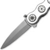 Infinite-X2 Spear Point Folding Knife EDC Pocket Clip Silver Finish