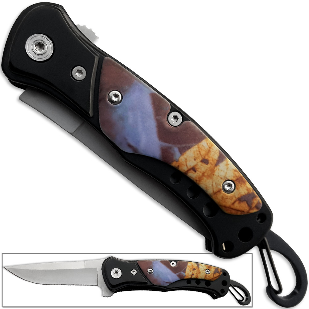 Sonic Banshee Speed Assist Knife w Carabiner Hook Belt Loop