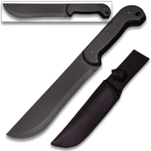 Shadow Fang Tactical Machete Knife Full Tang Blacked-Out Survival Blade w/ Sheath