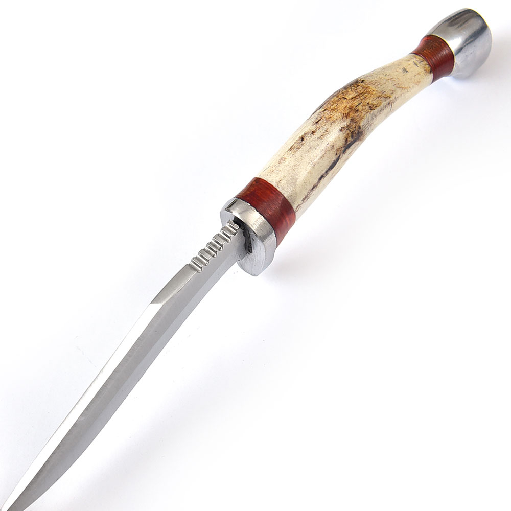WHITE DEER Karambit Stag Handle Knife 440C Stainless Steel
