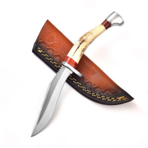 WHITE DEER Karambit Stag Handle Knife 440C Stainless Steel