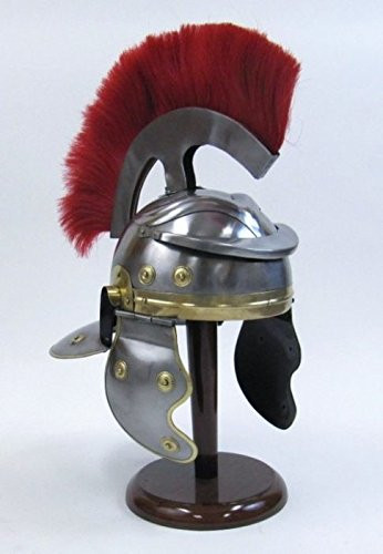 Roman Imperial Gallic Centurion Helmet Italic Red Plume 18ga Steel