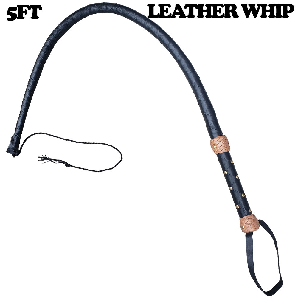 Hand Made Leather Bull Whip Hunter 5FT