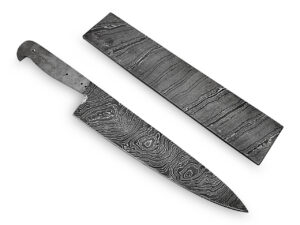 White Deer Damascus Steel LONG TWIST Pattern Billet Forge Welded 10in x 2in x 5.5mm Raw