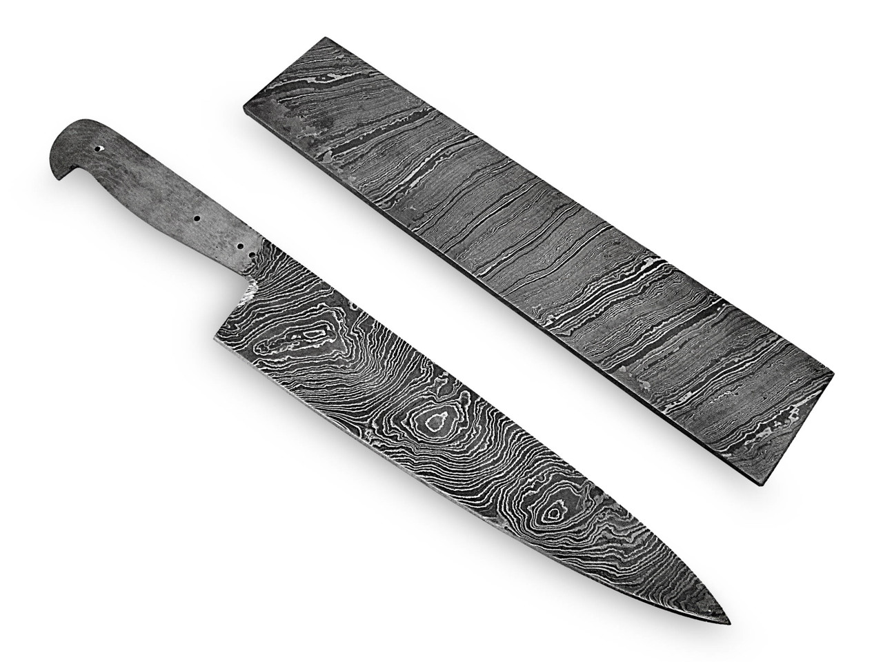 White Deer Damascus Steel LONG TWIST Pattern Billet Forge Welded 10in x 2in x 5.5mm Raw