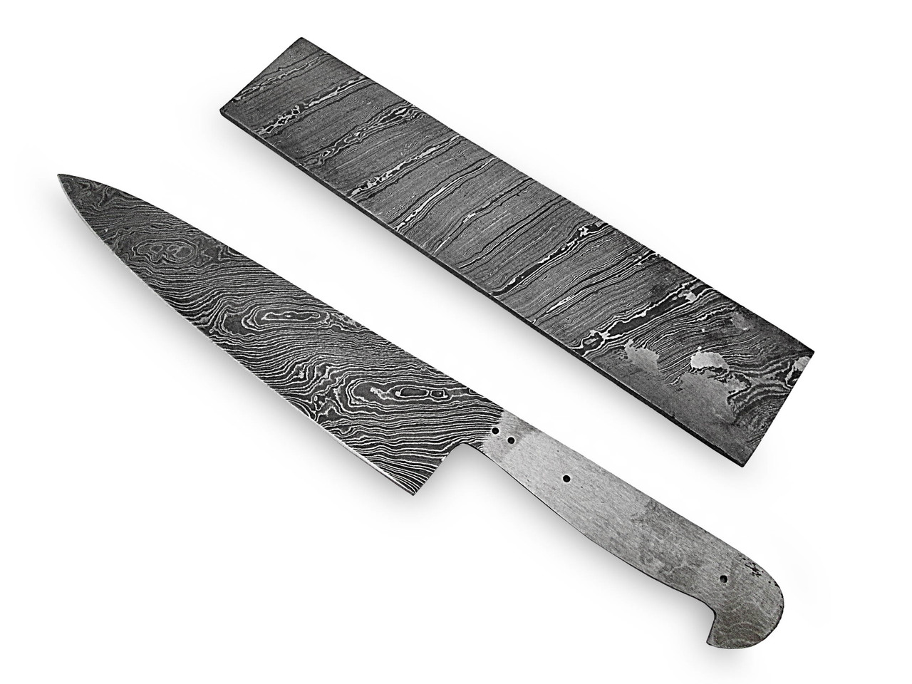 White Deer Damascus Steel LONG TWIST Pattern Billet Forge Welded 10in x 2in x 5.5mm Raw