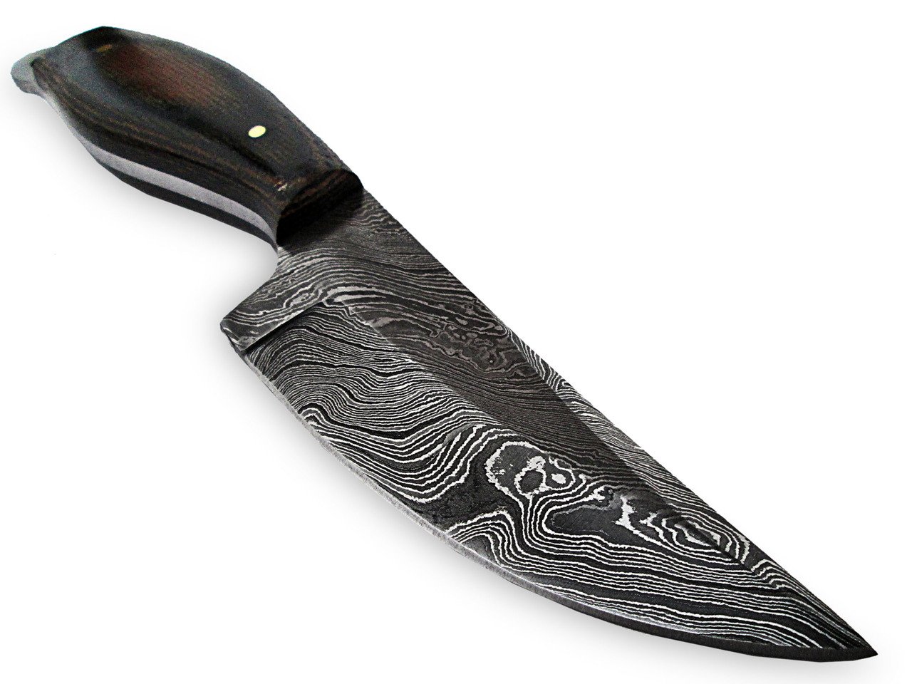 White Deer Expedition Damascus Steel Skinner Knife Micarta Handle