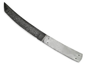 White Deer  Tanto Damascus High Carbon Steel Japanese Blank Blade Knife