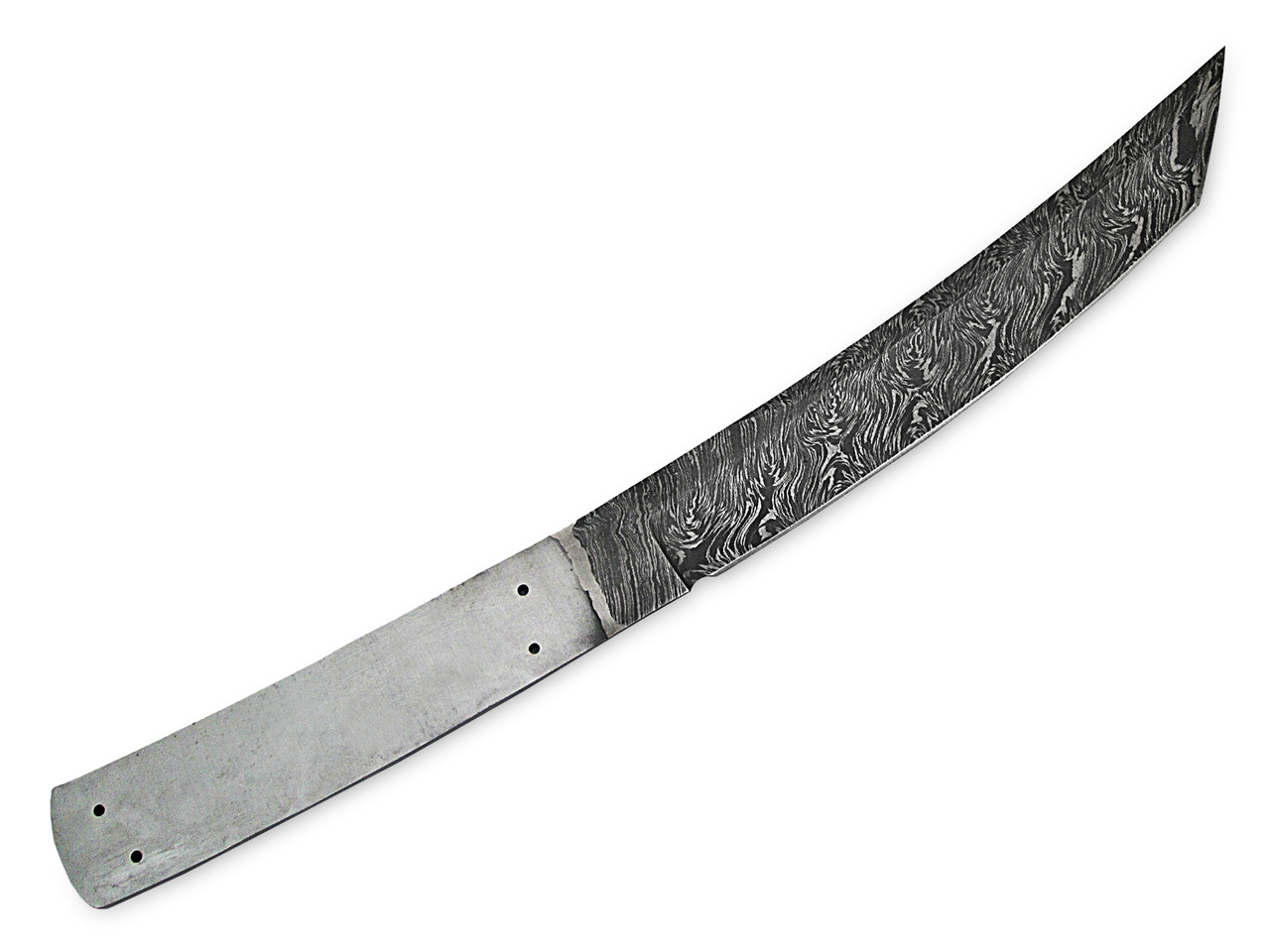 White Deer  Tanto Damascus High Carbon Steel Japanese Blank Blade Knife