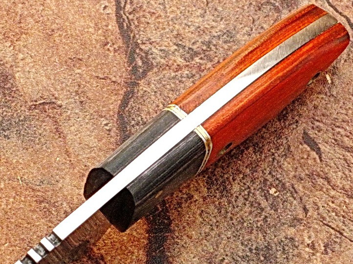 German J2 Hardened Steel Handmade Skinner Knife w Frostwood Handle