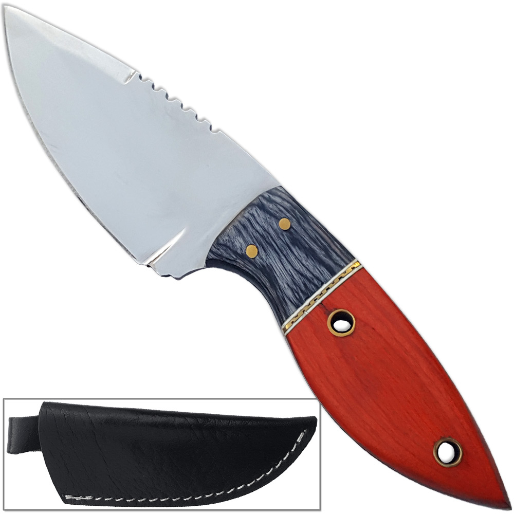 German J2 Hardened Steel Handmade Skinner Knife w Frostwood Handle