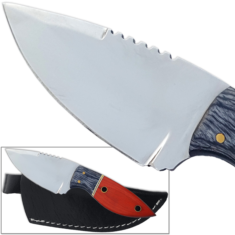 German J2 Hardened Steel Handmade Skinner Knife w Frostwood Handle