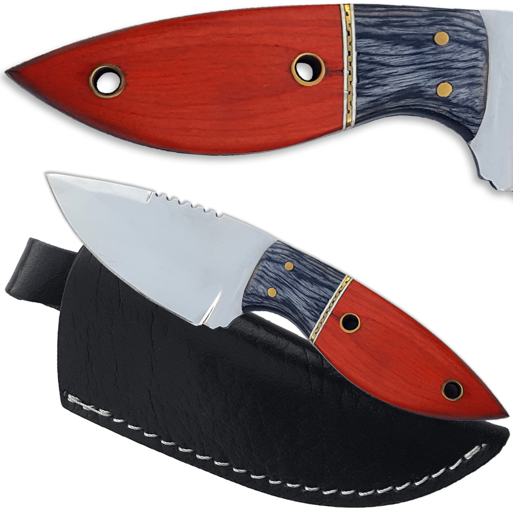 German J2 Hardened Steel Handmade Skinner Knife w Frostwood Handle