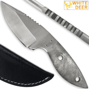 WHITE DEER D2 Steel Knife Blank Drop Point Making Hunting Skinner D-2 Knives