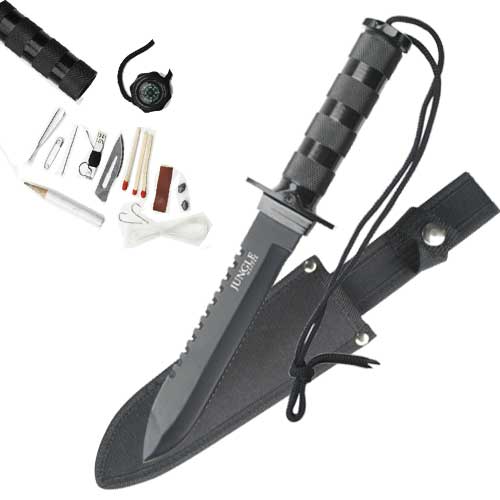 Ultimate Military Jungle Survival Knife Kit w Compass