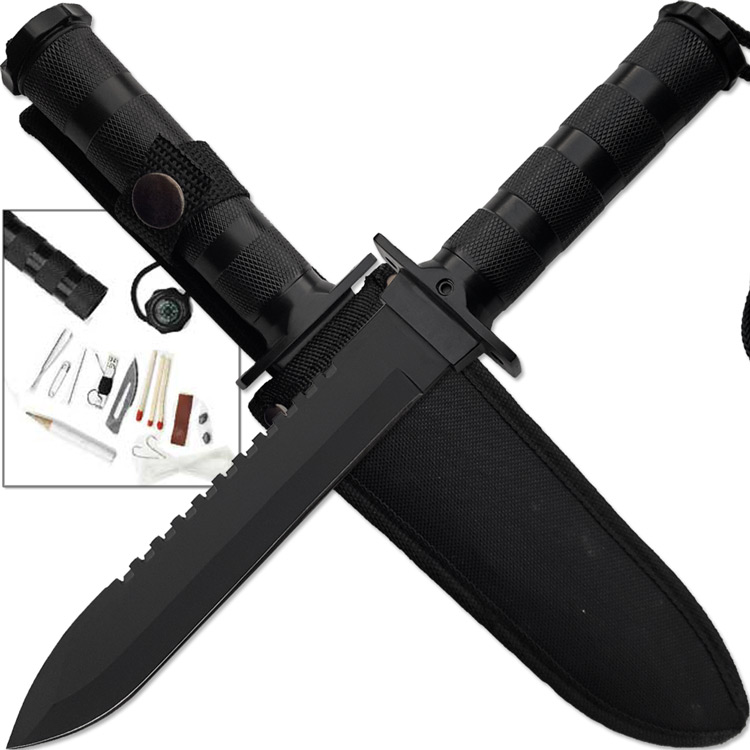 Ultimate Military Jungle Survival Knife Kit w Compass
