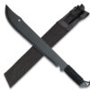 Night Reaper Tactical Machete Full Tang  21" Black Survival Blade with Nylon Sheath