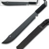 Night Reaper Tactical Machete Full Tang  21" Black Survival Blade with Nylon Sheath