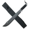 Night Reaper Tactical Machete Full Tang  21" Black Survival Blade with Nylon Sheath
