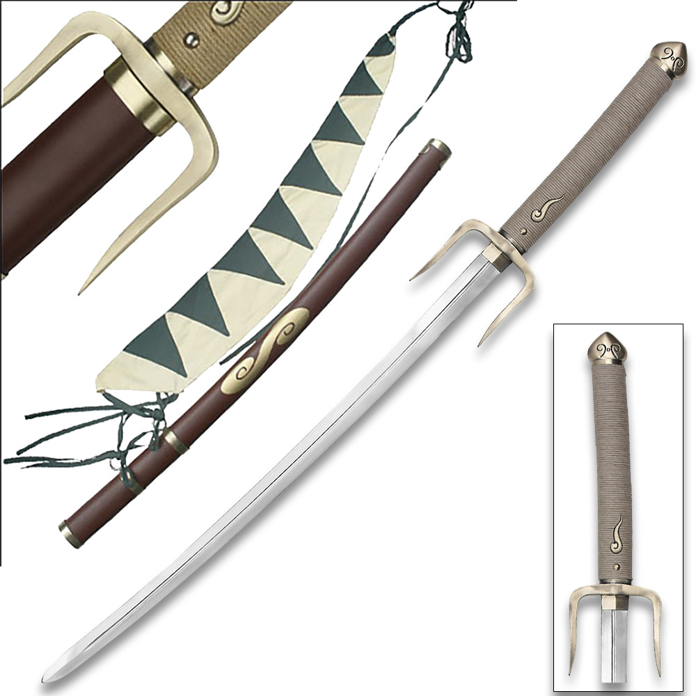 Typhoon Swell Anime Samurai Sword  Wood Scabard
