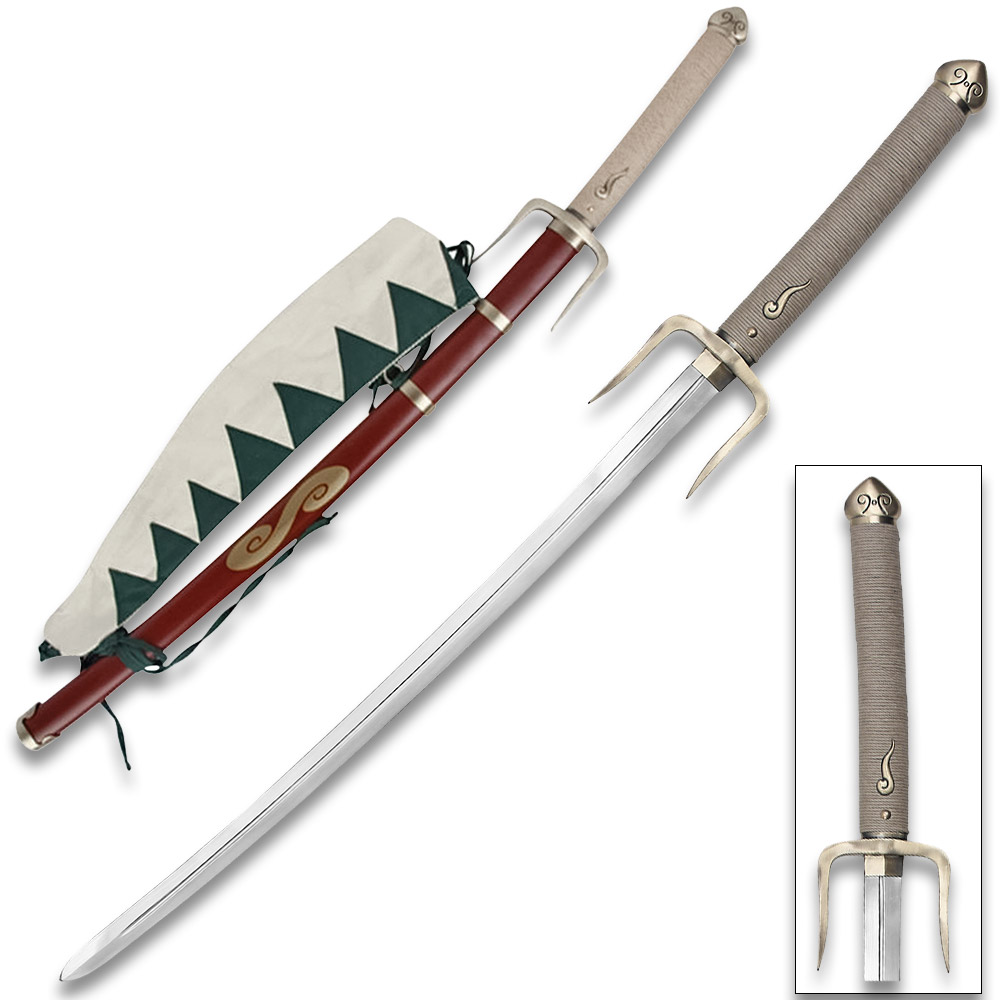 Typhoon Swell Anime Samurai Sword  Wood Scabard