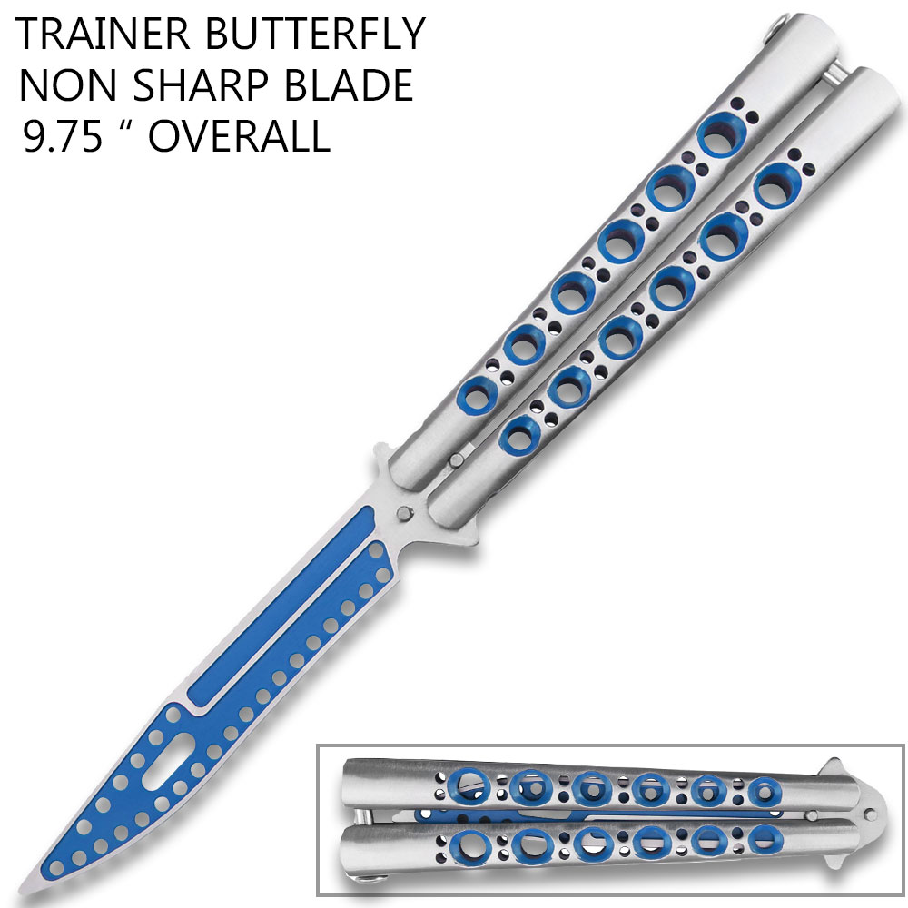 Non-Sharp Trainer Butterfly Blue and Silver Blade Ltd. Edition