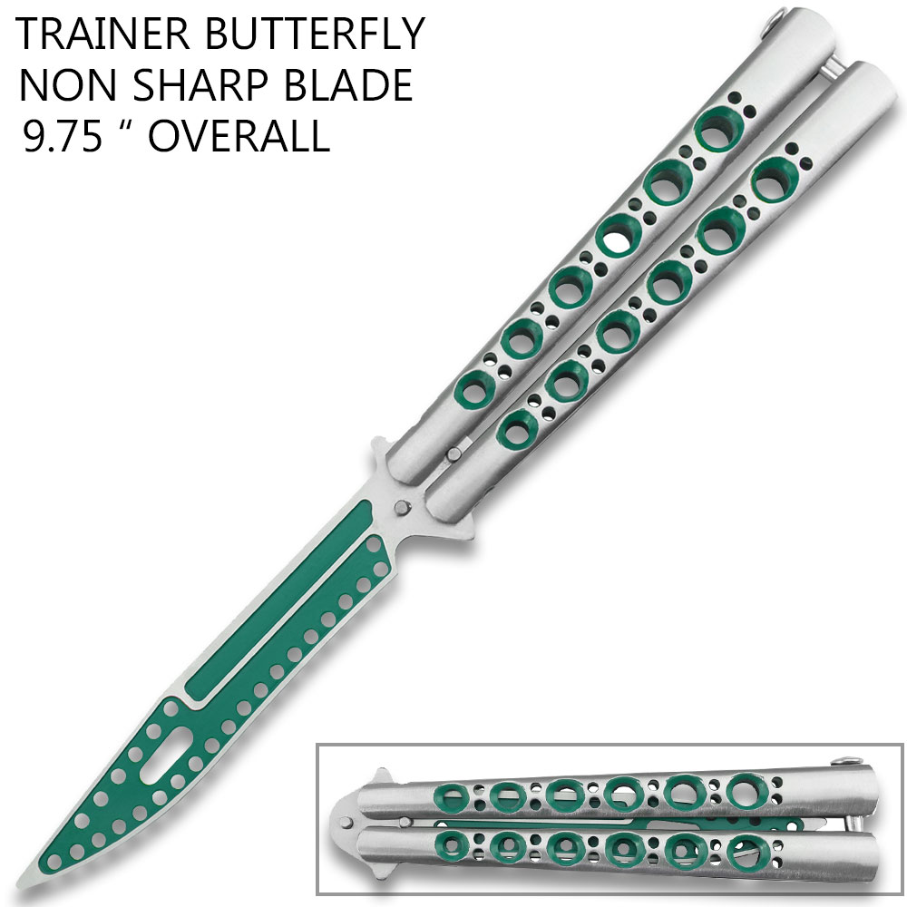 Non-Sharp Trainer Butterfly Green and Silver Blade Ltd. Edition