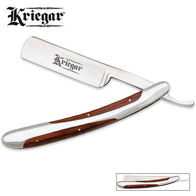 Kriegar Razor Wood Accent Handle Folding Knife