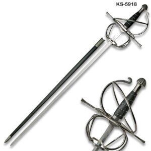 Renaissance Rapier Fencing Sword w/ Wire Wrapped Swept