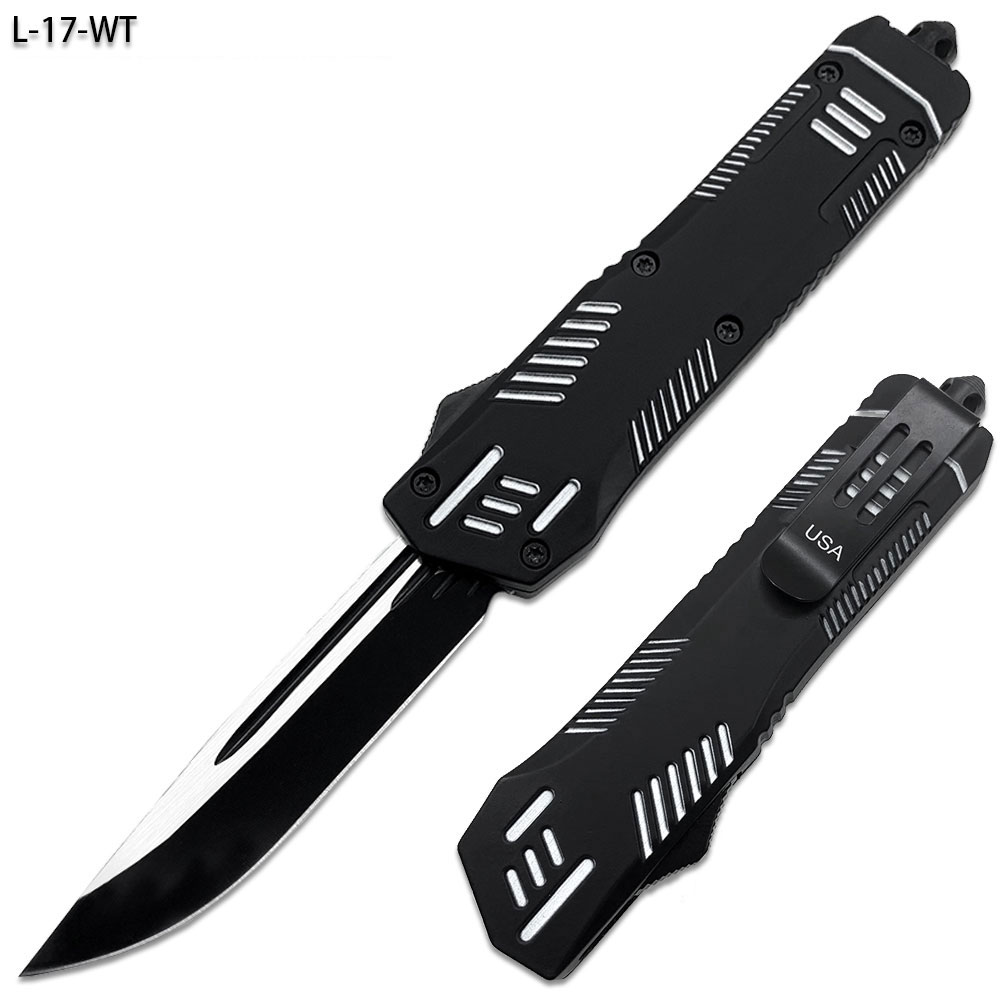 White Hills OTF Drop Point Blade W/Glass Breaker Single Edge