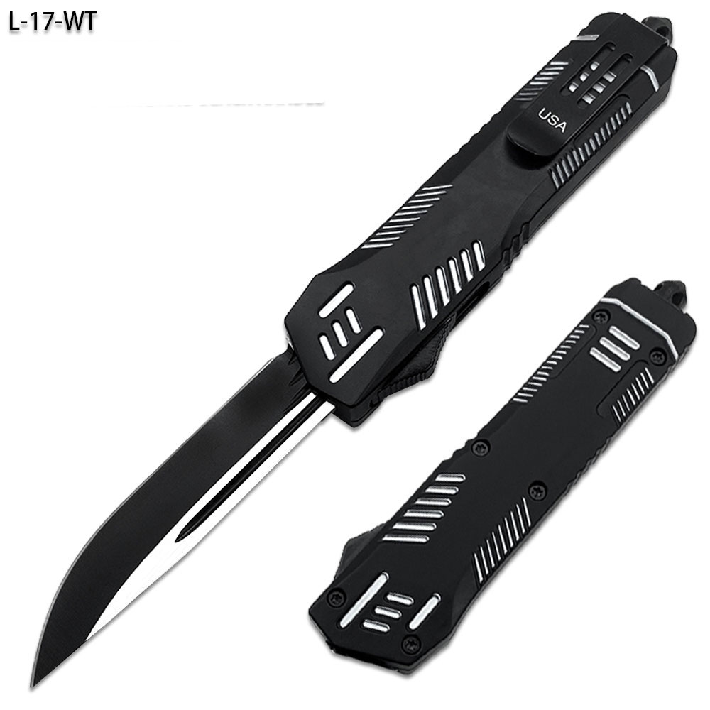 White Hills OTF Drop Point Blade W/Glass Breaker Single Edge