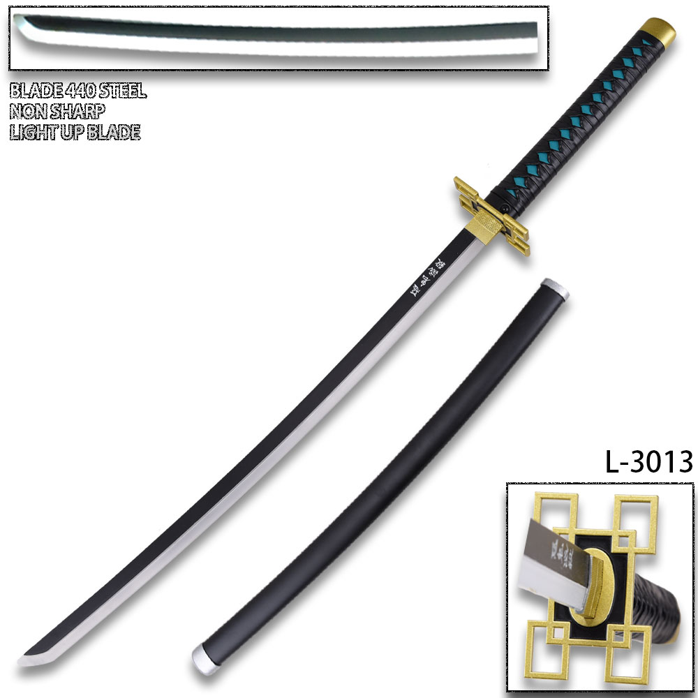 Demon Slayer - Muichiro Tokito Nichirin Sword Katana LED Light-Up Metal Sword Non Sharp
