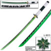 Demon Slayer -Sanemi Shinazugawa Green Nichirin Sword LED Light-Up Metal Sword