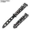 Zombie Balisong Butterfly Knife Black Grey Red Eye Handle Trainer for Martial art