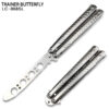 Balisong Butterfly Knife Silver  Handle Trainer for Martial art