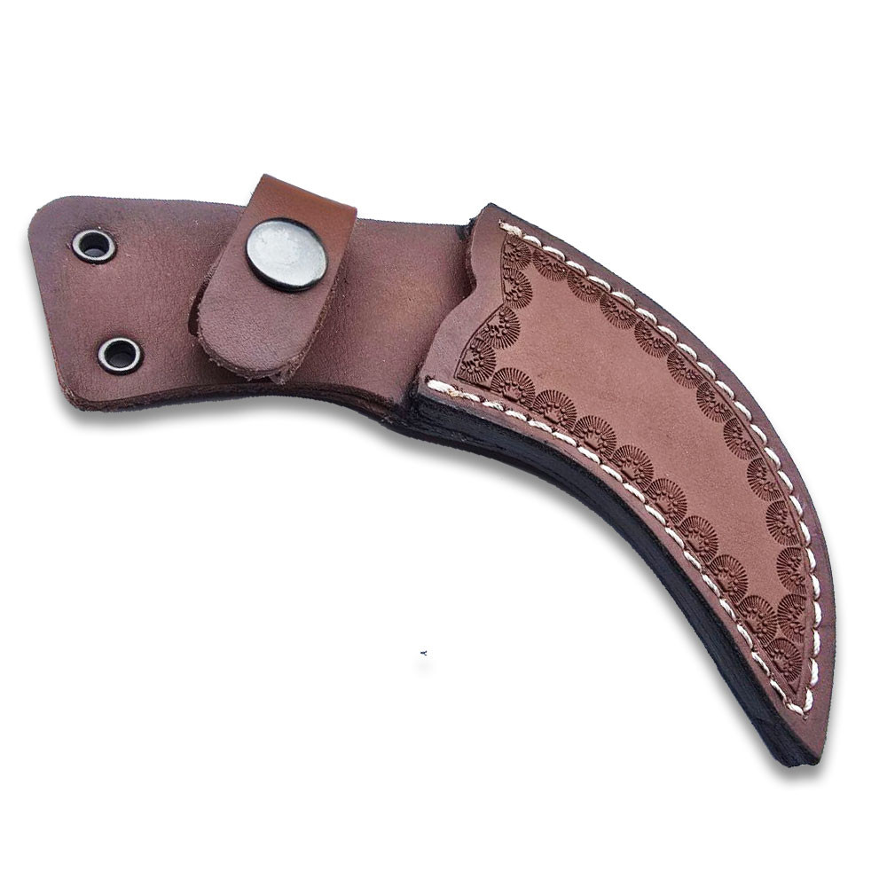 Forged Railroad Spike Twist Karambit Satin Finish