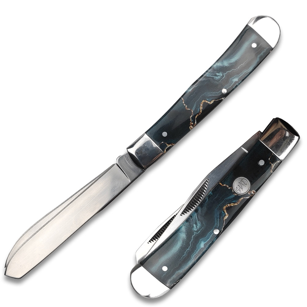 WHITE DEER - TRAPLINE - Folding Knife - Gentleman's Knife - TRAPPER
