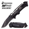MTech U.S. Marines Spring Assisted 3.5" Laser Pattern Blade Folder Knife