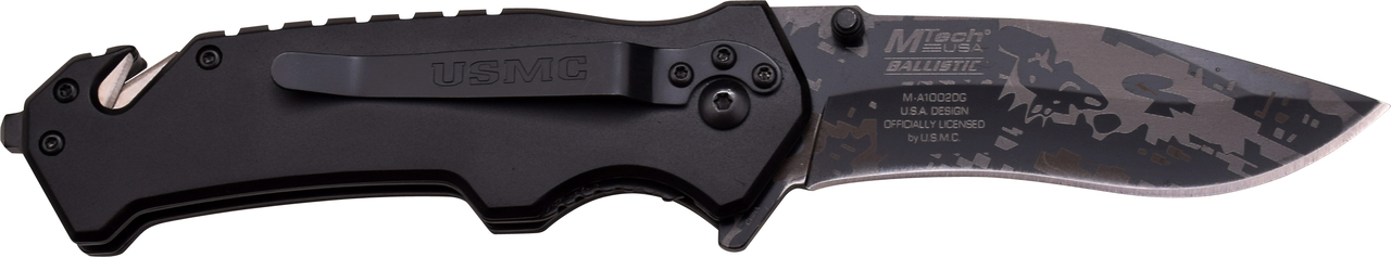 MTech U.S. Marines Spring Assisted 3.5" Laser Pattern Blade Folder Knife