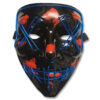 EL Wire Ghost Mask Slit Mouth Light Up Glowing LED Mask Halloween Cosplay Glowing Blue