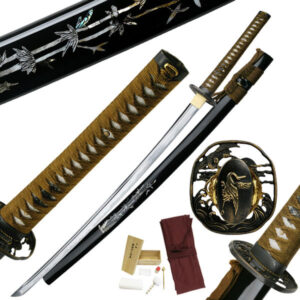 Ten Ryu Bamboo Phoenix Hand Forged Samurai Sword w Cleaning Kit