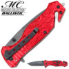 Masters Collection TACTICAL Knife RED Skull Tanto GLASS Breaker Rescue Belt Cut