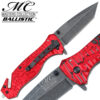 Masters Collection TACTICAL Knife RED Skull Tanto GLASS Breaker Rescue Belt Cut