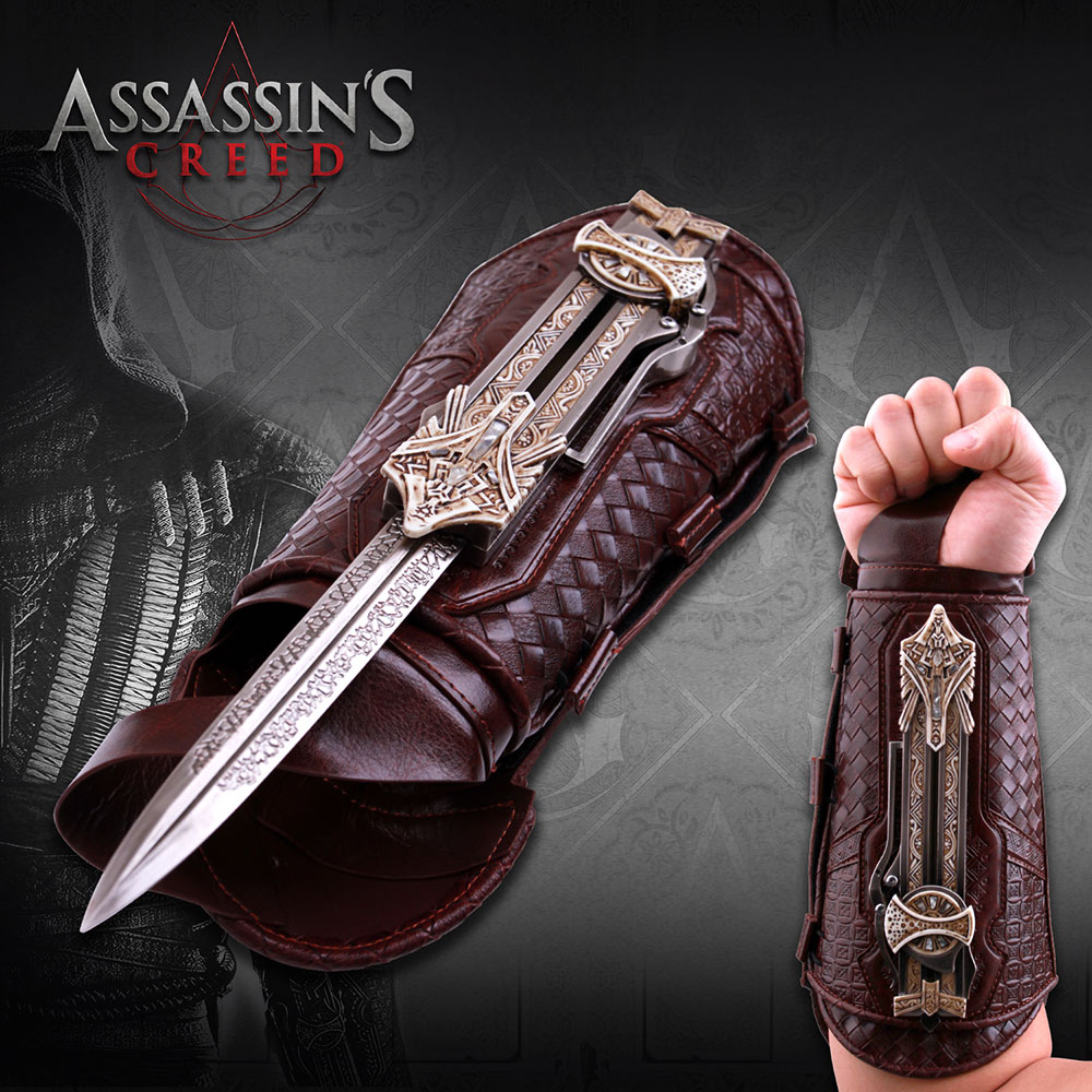 Officially Licensed Assassin's Creed Wrist Hidden Blade of Aguilar Gauntlet 12in Retractable Officially Licensed Assassin's Creed Blade of Aguilar Gauntlet Only Available LEFT HAND